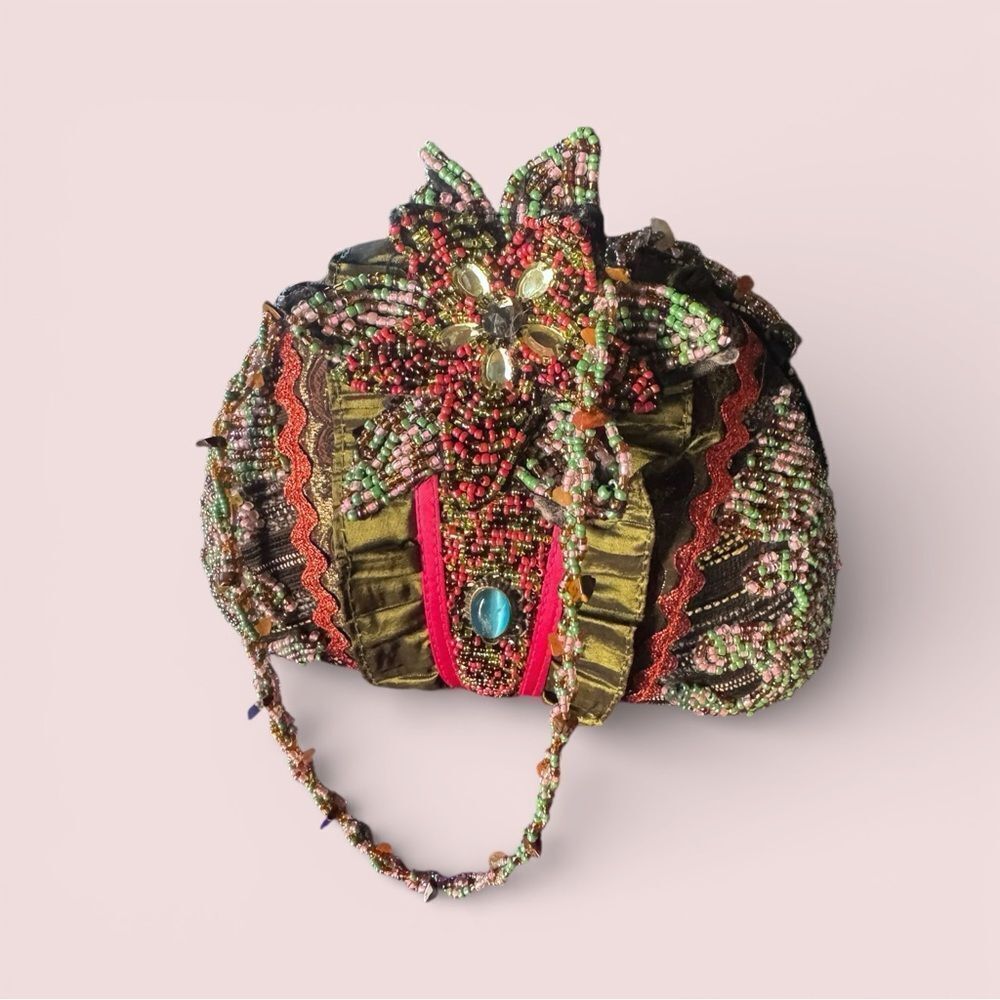 Embellished Beaded Clutch, Purse, Mini Bag - One of a Kind! Handcrafted